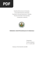 derecho I_ Períodos Constitucionales en Venezuela