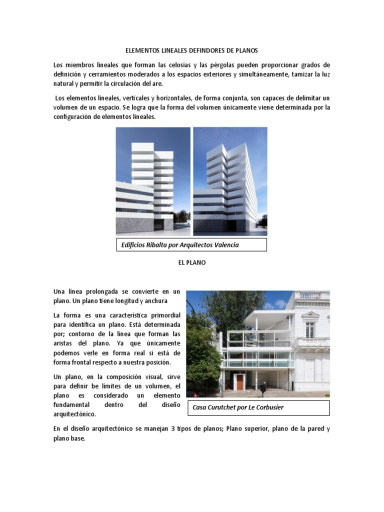 Elementos Lineales en Planos Arquitectónicos | PDF | Volumen | Science