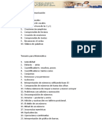 Temario para Comunicación y Matemática