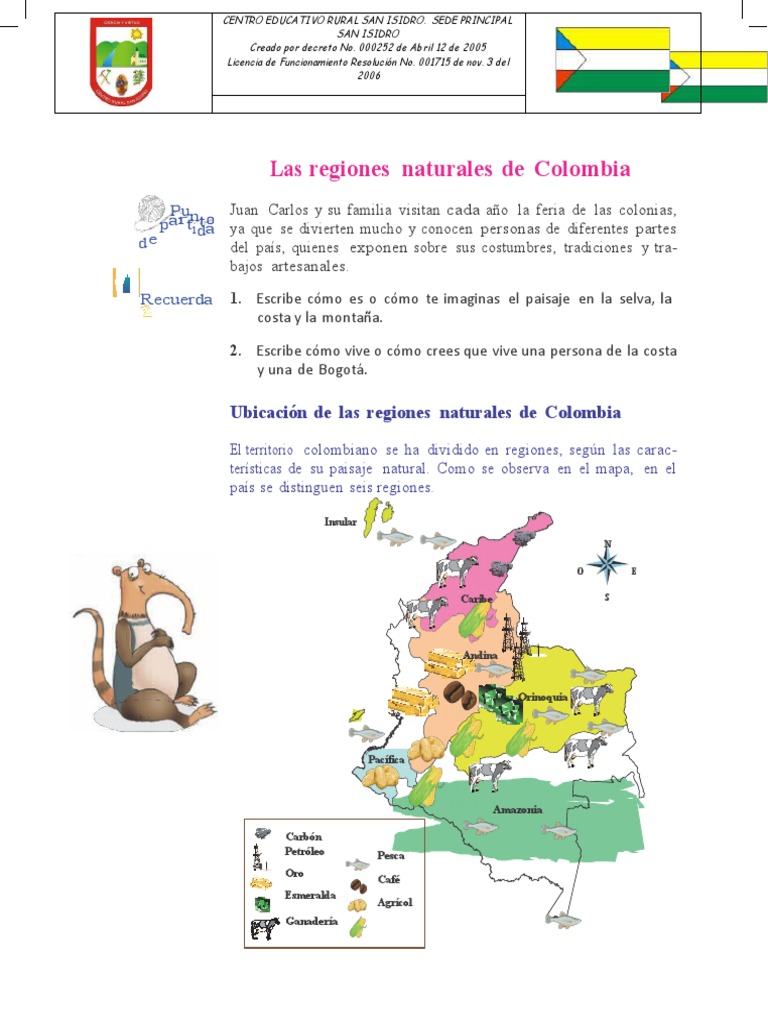 Regiones Naturales de Colombia | PDF | Colombia | Ciencias de la Tierra