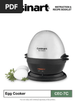 Egg Cooker: Instruction & Recipe Booklet