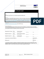 Medical/Occupational Health Audit: Procedure Main Document