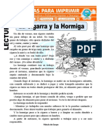 Ficha de La Cigarra y La Hormiga Para Segundo de Primaria (1)