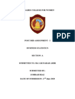 BUSINESS STATISTICS - Post Mid Assignment 1