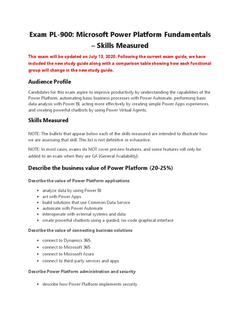 PL-900 Exam Guide: Power Platform Essentials | PDF | Use Case | Automation