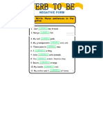 Negative Form of Verb To Be Worksheet