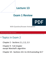 Exam 1 Review: With Question/Answer Animations