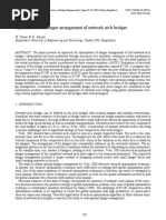 Optimisation of Hanger Arrangement of Network Arch Bridges