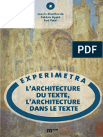 (Experimetra, 2) Patrizia Oppici, Susi Pietri - L'architecture Du Texte, L'architecture Dans Le Texte-Eum Edizioni Università Di Macerata (2018)