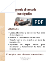 ELIGIENDO EL TEMA DE INVESTIGACION (Autoguardado)