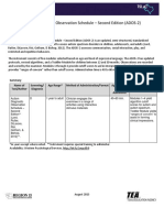 Autism Diagnostic Observation Schedule - Second Edition (ADOS-2)