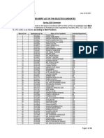 Combined Result (According To Merit List) PDF