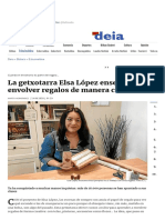 La getxotarra Elsa López enseña a envolver regalos de manera creativa - Deia