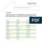 Verbos Empleados en Investigaciones