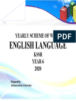 Yearly Scheme of Work KSSR Year 6 2020: English Language