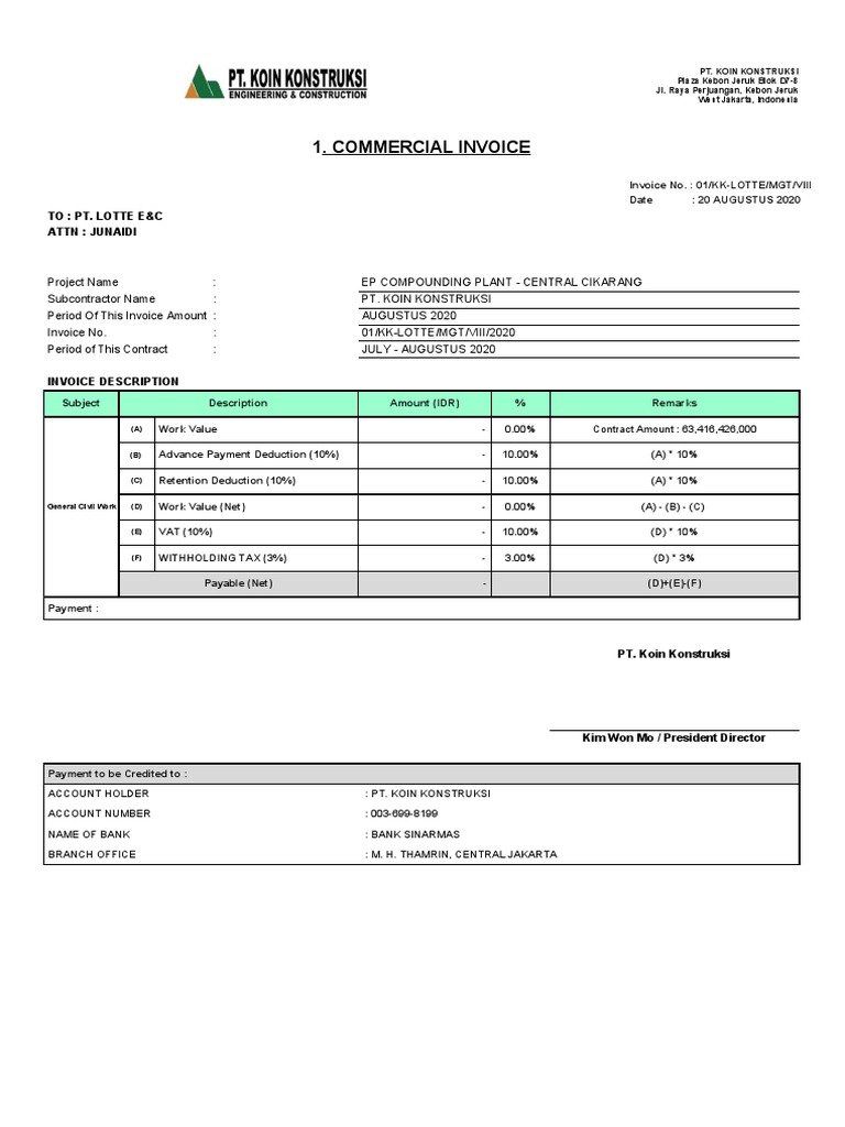 Construction Invoice Summary | PDF | Deep Foundation | Invoice