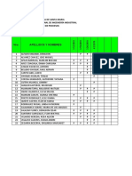 Lista de Cotejos y Notas Grupo 1