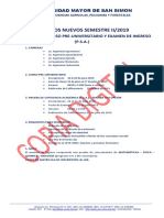 FCAYP Convocatoria Examen Ingreso 2 - 2019 PDF