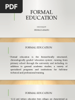 Formal Education: Discussant: Reynilo P. Legaspo