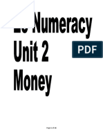 E3 Numeracy Unit 2 Money