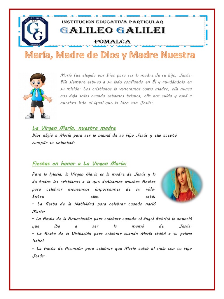 María, Madre de Jesús y Nuestra Madre | PDF