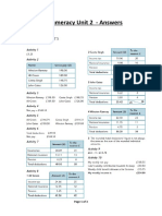 E3 Numeracy Unit 2 Money - Answers