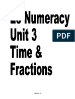 E3 Numeracy Unit 3 Time & Fractions