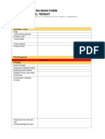 Contoh Isian Form Profil Tenant: Elevator Pitch