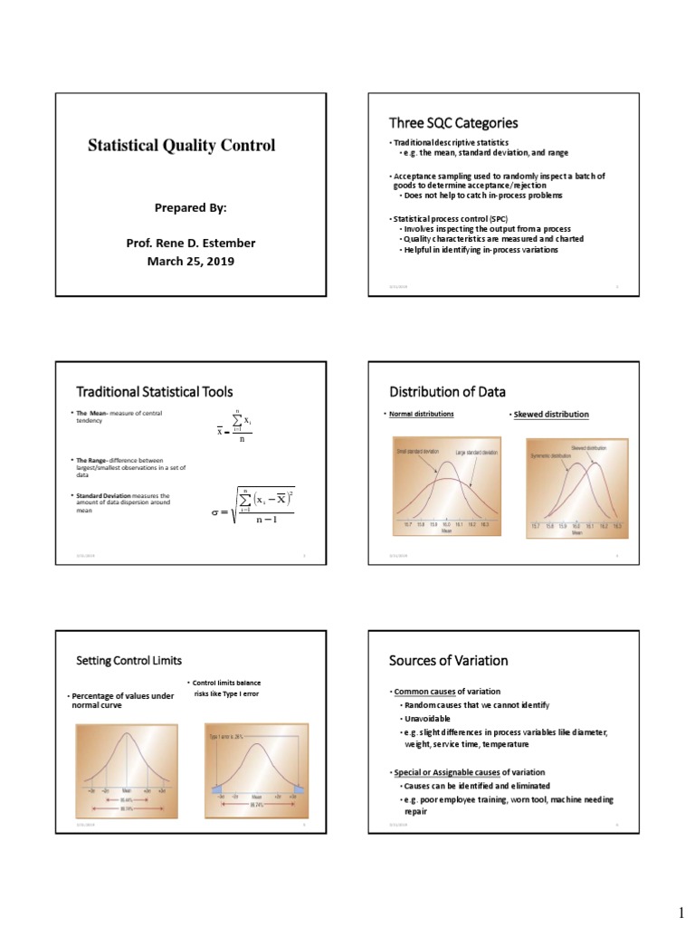 Statistical Quality Control PDF | PDF | Statistics | Mean