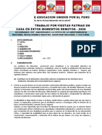 Plan de Trabajo Fiestas Patrias Oficial 2020 Auxiliares Del Peru