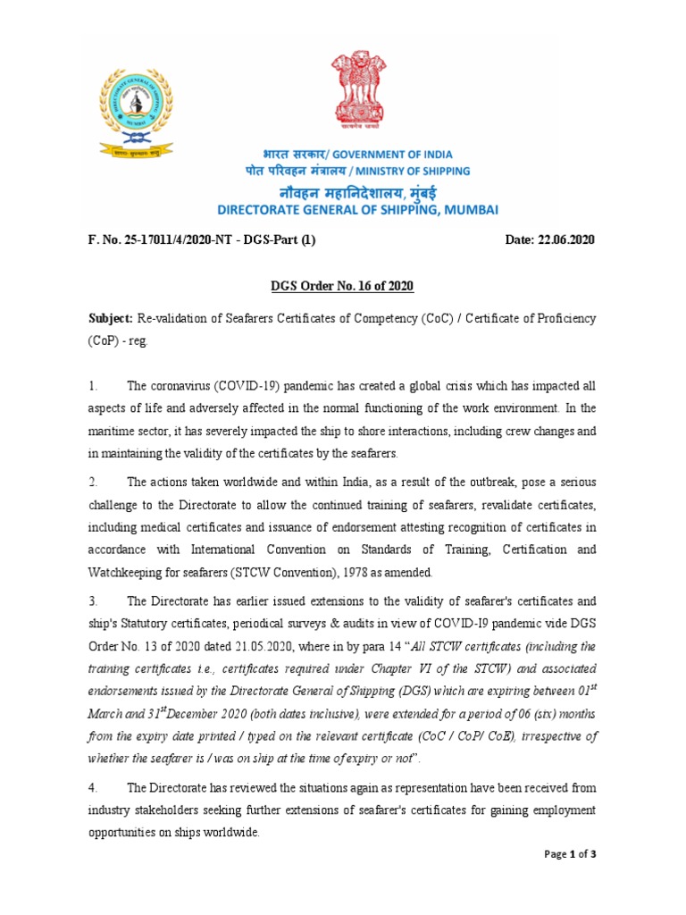 Dgs Order 16 Of 2020 Dated 22062020 Pdf Government Justice