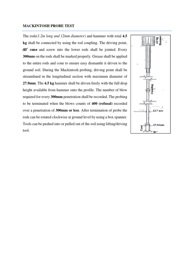 Mackintosh Probe Test PDF