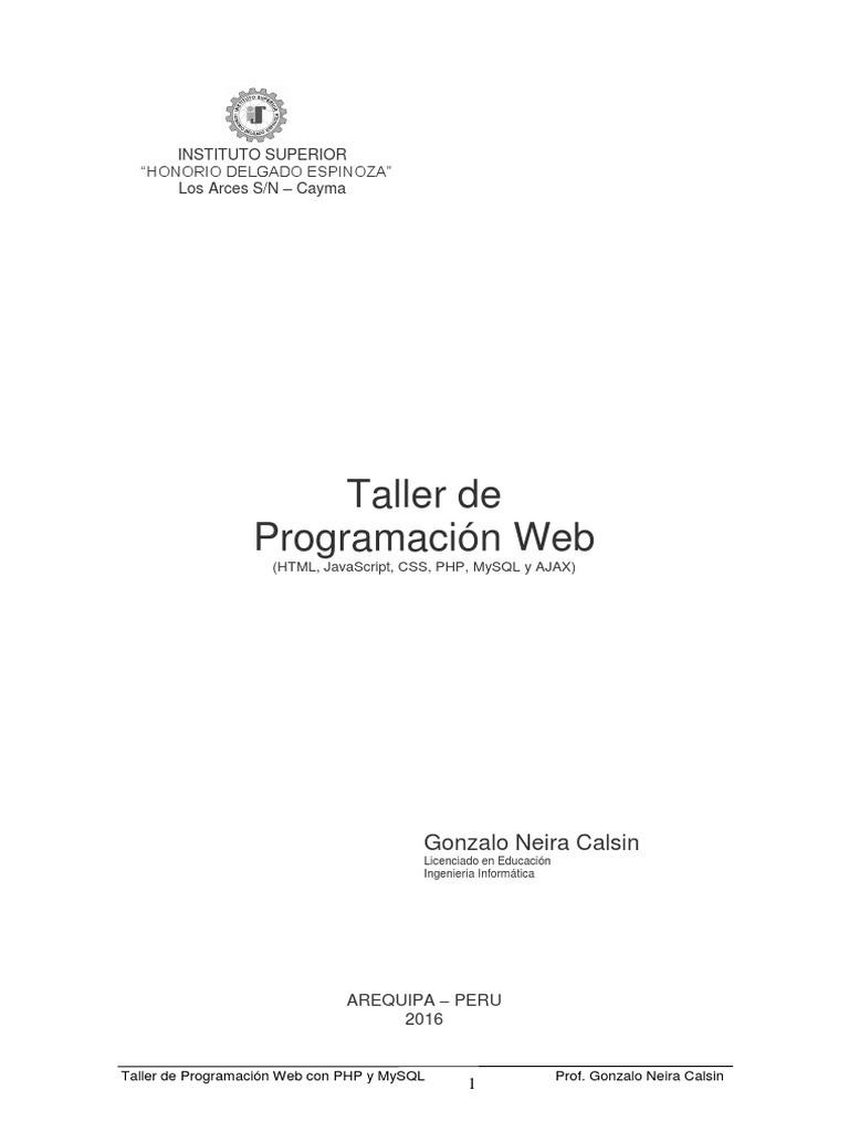 Curso Tallerdeprogramación Web | PDF | Script Java | Red mundial
