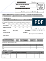 Application Form For Junior Office Associate and Library Clerk at High Court of Sindh, Karachi