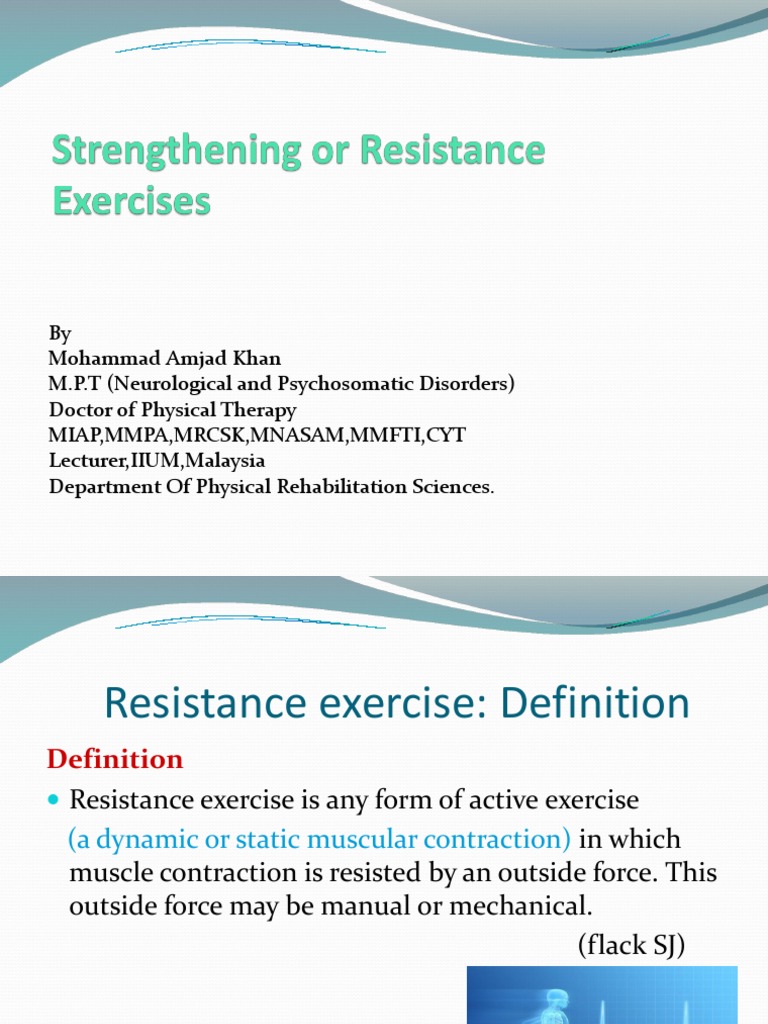 Resistance Exercise: Benefits & Principles | PDF | Strength Training ...