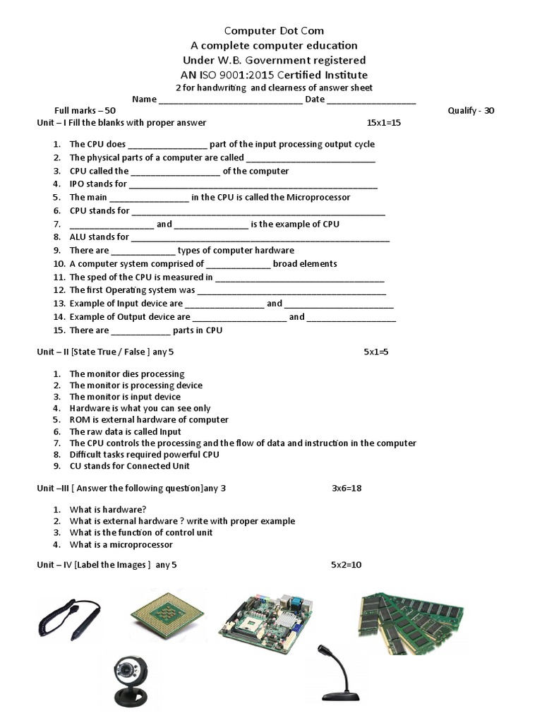 Computer Dot Com A Complete Computer Education Under W.B. Government ...