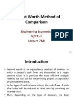 Present Worth Method of Comparison Lecture 7&8