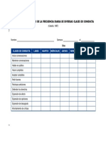 Autoregistro de Frecuencia de Diversas Conductas PDF