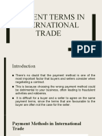 Payment Terms in International Trade