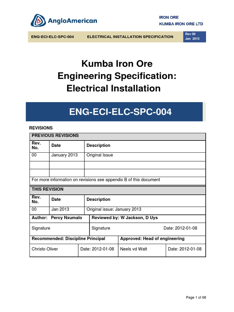 Electrical Installation Specification Guide | PDF | Galvanization ...