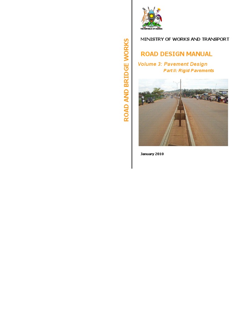 Rigid Pavement Design Manual Uganda | PDF | Road Surface | Concrete