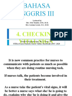 Bahasa Inggris Iii: 4. Checking Vital Sign