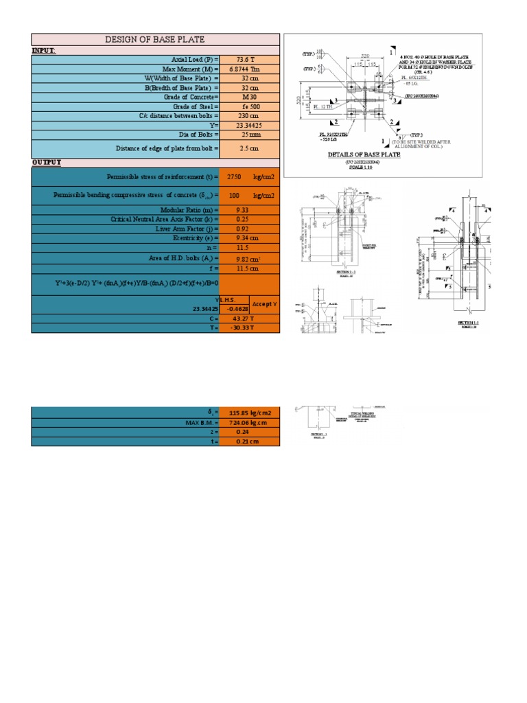 Base Plate Design | PDF | Science & Mathematics