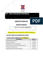 Aft 1083 Microeconomics: Group Assignment