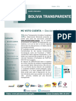 BOLIVIA TRANSPARENTE. MI VOTO CUENTA Elecciones Judiciales