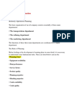 Refining Costs Estimation: Refinery Operation Planning