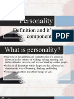 Personality: Definition and It's Components