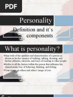 Personality: Definition and It's Components