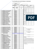 School Form 5 (SF 5) Report On Promotion and Level of Proficiency & Achievement