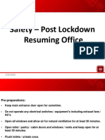 Safety Post Lockdown Resuming Office